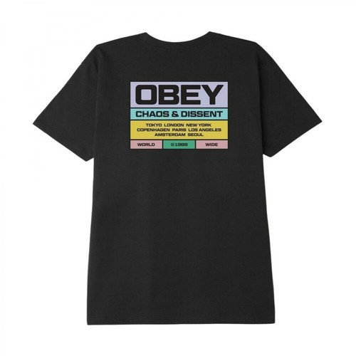 Obey, T-Shirt Czarny, male, 251.00PLN