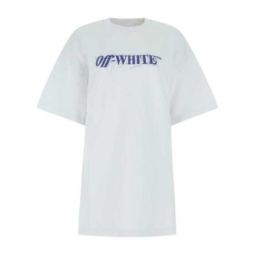 Off White, Logo-Print T-shirt Dress Biały, female, 2258.00PLN