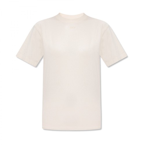 Off White, T-shirt with logo Beżowy, female, 1009.00PLN