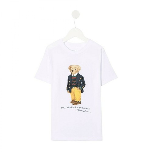 Polo Ralph Lauren, T-Shirt with Logo Print Biały, male, 204.00PLN