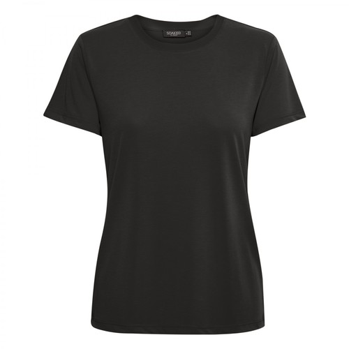 Soaked in Luxury, Columbine crew-neck T-shirt Czarny, female, 129.00PLN