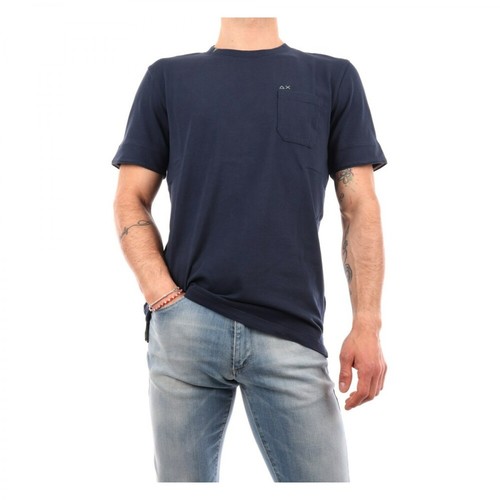 Sun 68, T31102 Short sleeve T-shirt Niebieski, male, 174.00PLN