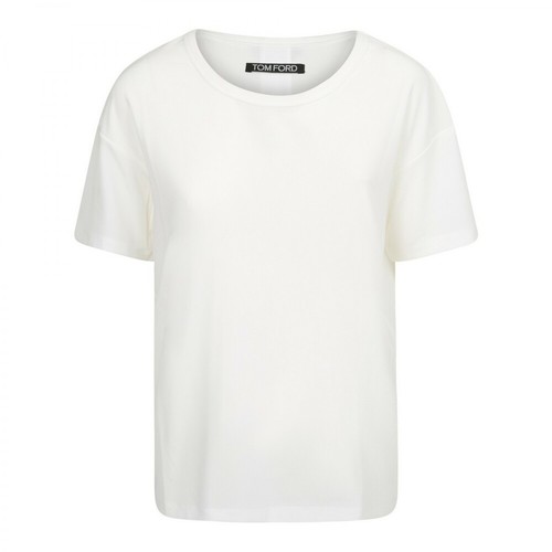 Tom Ford, Silk t-shirt Biały, female, 2235.00PLN