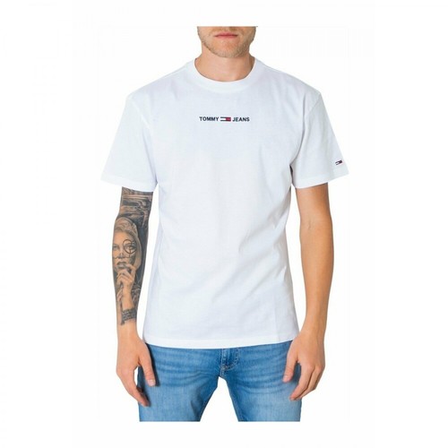 Tommy Jeans, T-Shirt Biały, male, 342.28PLN