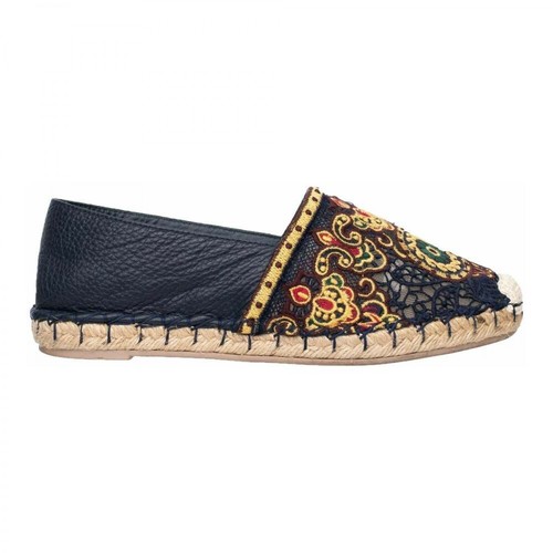 Valentino Vintage, Pre-owned Embroidered Espadrilles Czarny, female, 1845.17PLN