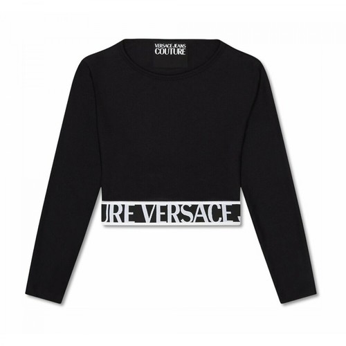 Versace Jeans Couture, Crop Top Czarny, female, 572.00PLN