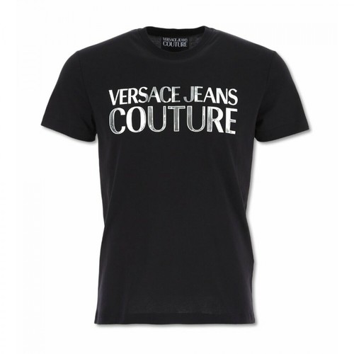 Versace Jeans Couture, Logo T-Shirt Czarny, male, 707.00PLN