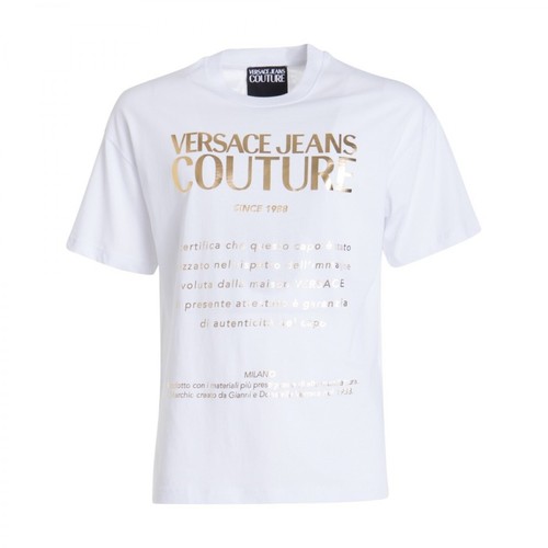 Versace Jeans Couture, T-shirt z nadrukiem Biały, male, 329.00PLN
