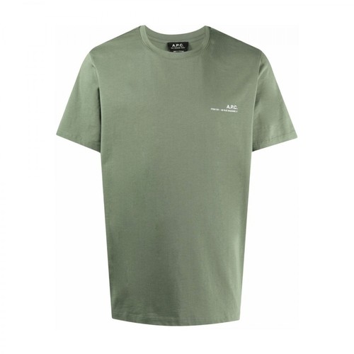 A.p.c., Crew Neck T-Shirt Zielony, male, 365.00PLN
