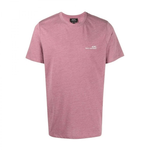 A.p.c., T-shirt Chiné Różowy, male, 388.00PLN