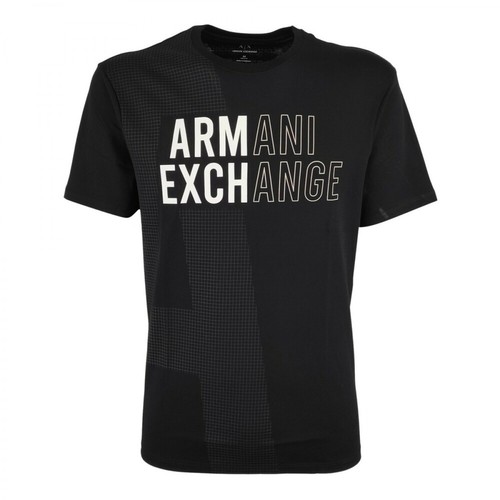 Armani Exchange, t-shirt Czarny, male, 251.00PLN