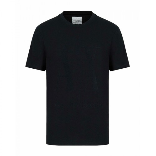 Armani Exchange, T-shirt Niebieski, male, 195.00PLN