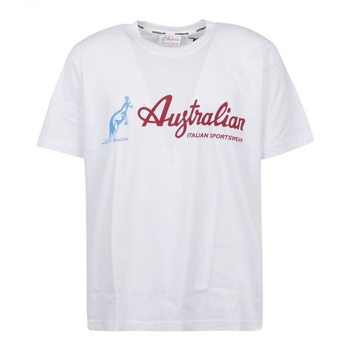 Australian, Sportswear Printed T-Shirt Biały, male, 183.00PLN