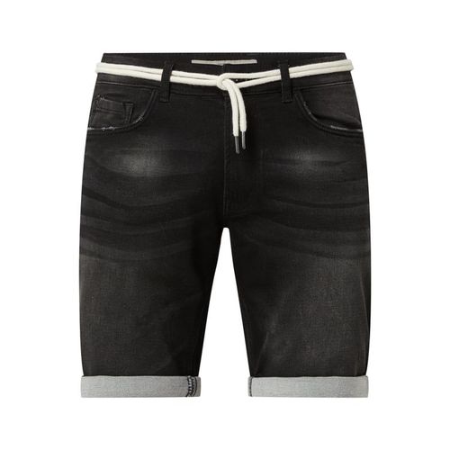Bermudy jeansowe o kroju regular fit z dzianiny dresowej stylizowanej na denim model ‘Sidney Terry’ 89.99PLN