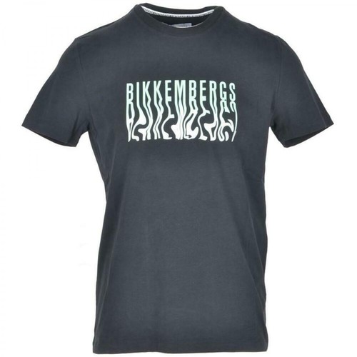 Bikkembergs, T-Shirt Czarny, male, 324.05PLN
