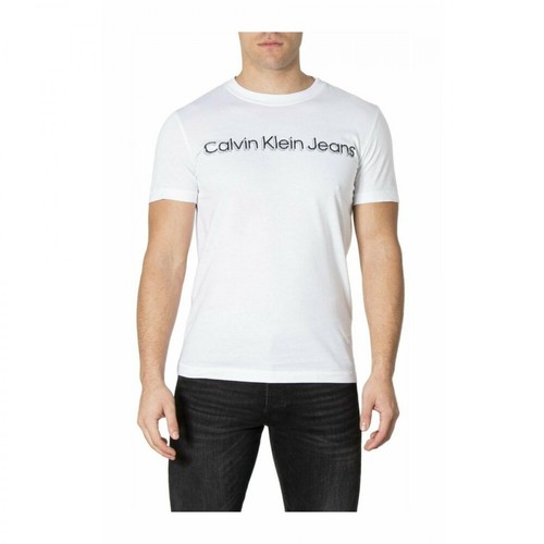 Calvin Klein Jeans, T-Shirt Biały, male, 295.07PLN