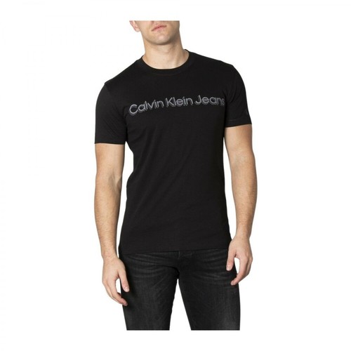 Calvin Klein Jeans, T-Shirts Czarny, male, 295.07PLN