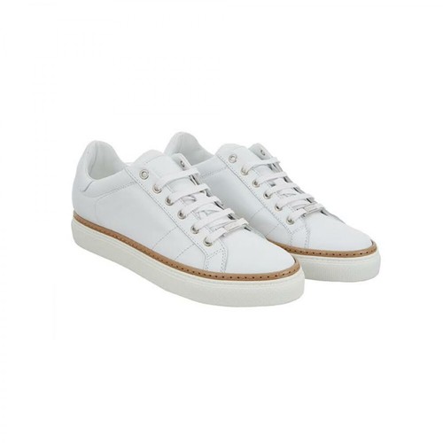 Corneliani, Leather sneakers Biały, male, 812.00PLN