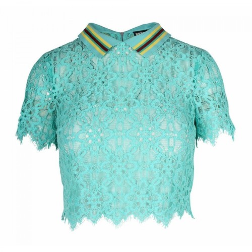 Dkny Pre-owned, Lace Crop Top -Pre Owned Condition Excellent Niebieski, female, 1207.82PLN