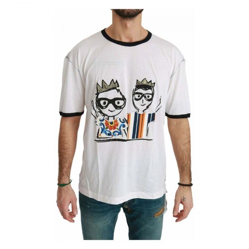 Dolce & Gabbana, T-shirt Biały, male, 798.00PLN