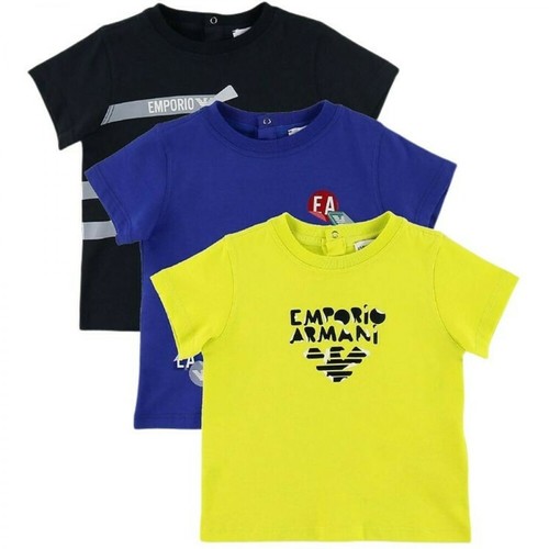 Emporio Armani, Pack 3 T-Shirt 3Hhd01 Niebieski, male, 457.53PLN