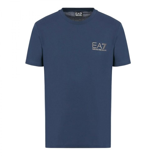 Emporio Armani, T-Shirt Niebieski, male, 442.00PLN
