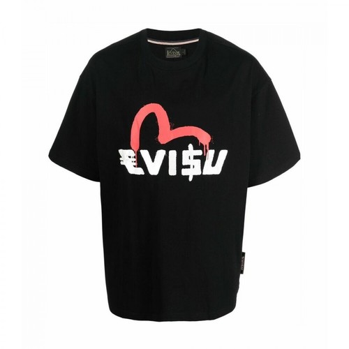 Evisu, T-shirt Czarny, male, 525.00PLN