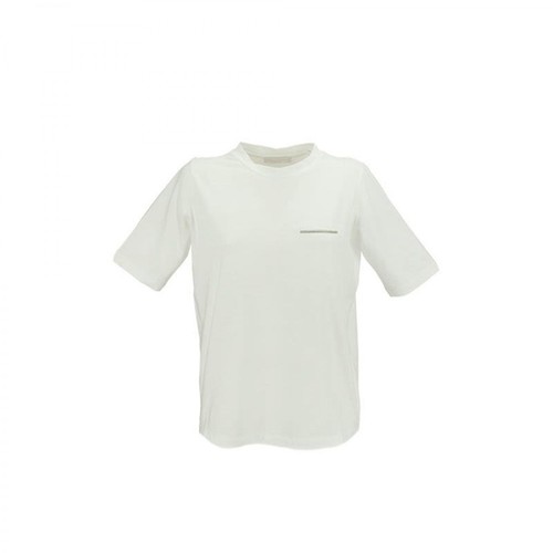 Fabiana Filippi, Jersey T-Shirt With Pocket Biały, female, 821.00PLN