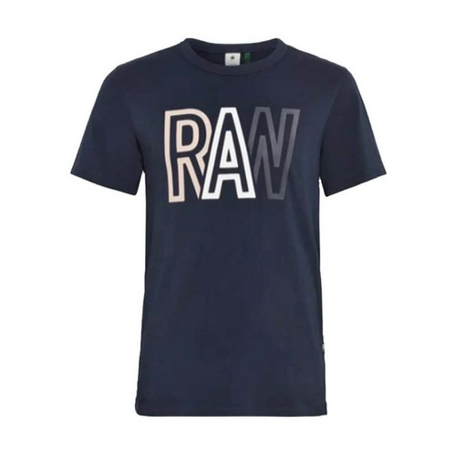 G-star, Raw T-Shirt Niebieski, male, 230.00PLN
