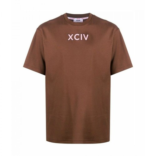 Gcds, Fw21M02009914 Cotton T-Shirt Brązowy, male, 982.00PLN