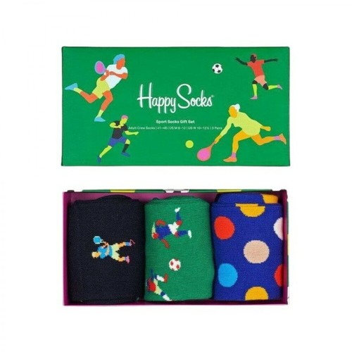 Happy Socks, 3 Pack Sports Socks Gift Set Zielony, male, 335.61PLN