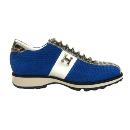 Harris Shoes, Scarpe sneakers pelle di camoscio U17Ha135 Niebieski, male, 1642.00PLN