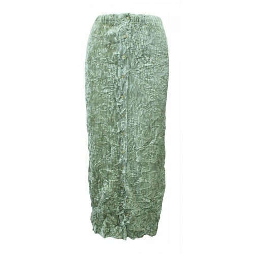 Issey Miyake Pre-owned, Używane teksturowana długa spódnica z guzikami Zielony, female, 748.00PLN