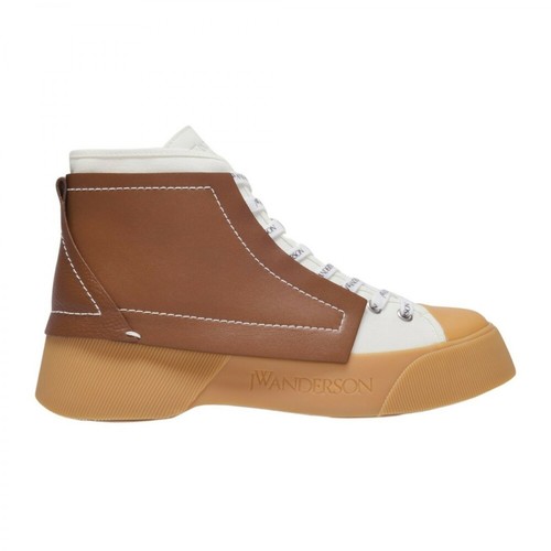 JW Anderson, Trainer Sneakers Leather Brązowy, male, 942.00PLN