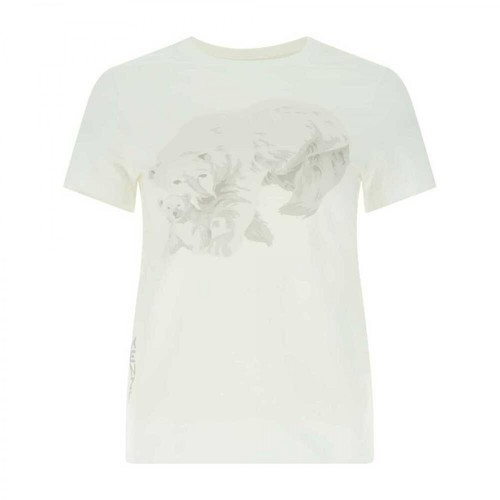 Kenzo, crew-neck t-shirt in cotton with bear print. Biały, female, 456.00PLN
