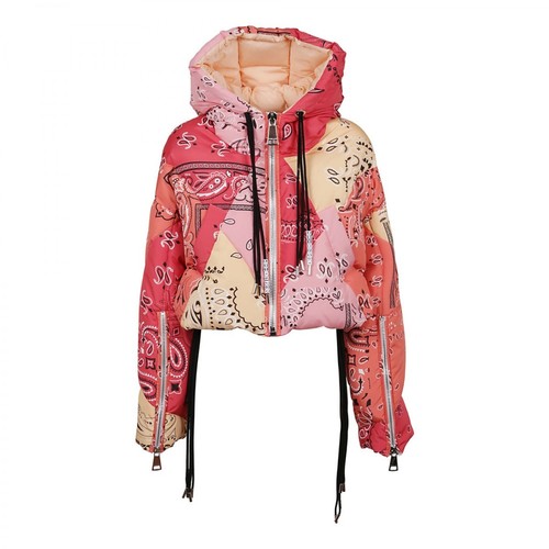 Khrisjoy, Puff Bandana Cropped Jacket Różowy, female, 4196.00PLN