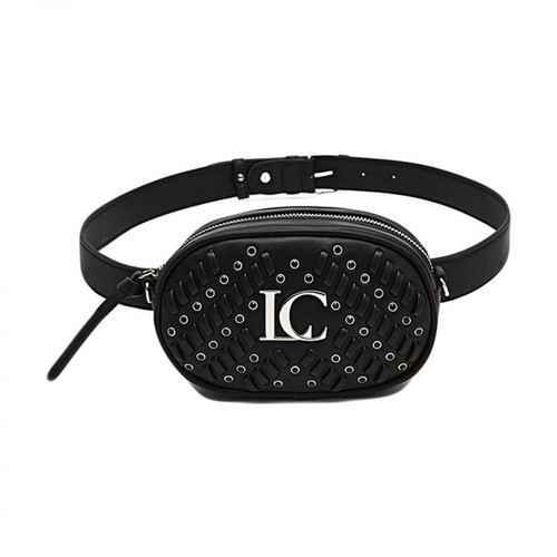 La Carrie, Pouch with Laces and Strass Czarny, female, 665.00PLN