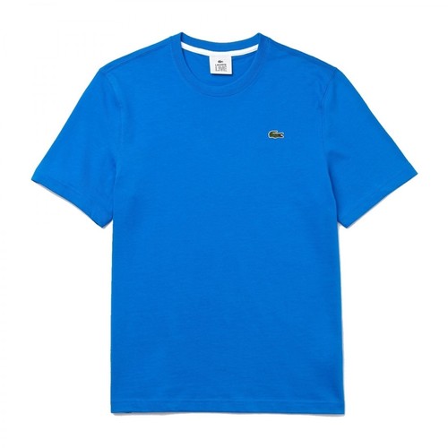 Lacoste, Na żywo Powrót z nadrukiem Cotton koszulka Niebieski, male, 301.00PLN