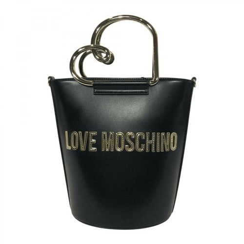 Love Moschino, Secchiello con manico metallico Czarny, female, 1021.00PLN