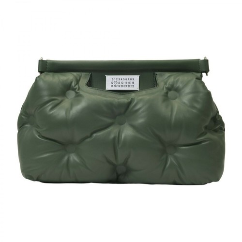 Maison Margiela, Glam Slam Medium Bag in Leather Zielony, female, 6136.73PLN