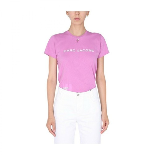 Marc Jacobs, Crew Neck T-Shirt Różowy, female, 580.00PLN
