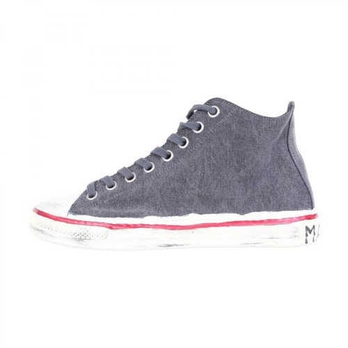 Marni, Painted High-top Sneakers Szary, male, 1413.00PLN