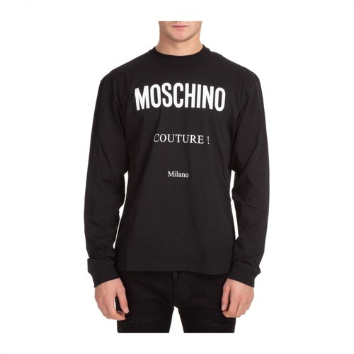 Moschino, Logo Sweatshirt Czarny, male, 557.00PLN