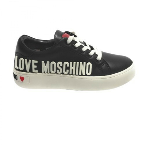 Moschino, Scarpe sneakers pelle D21Mo15 Czarny, female, 894.00PLN