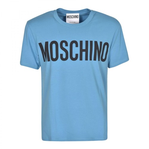Moschino, T-shirt Niebieski, male, 589.00PLN