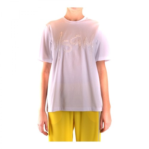 Msgm, Short Sleeves T-shirt Biały, female, 696.00PLN