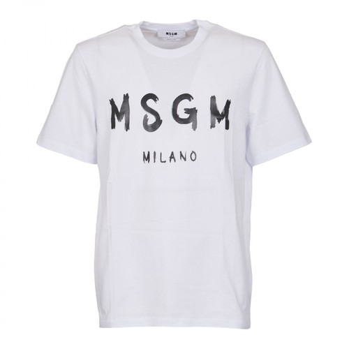 Msgm, T-shirt Biały, male, 672.00PLN