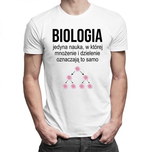 Nauka biologii - męska koszulka z nadrukiem 69.00PLN