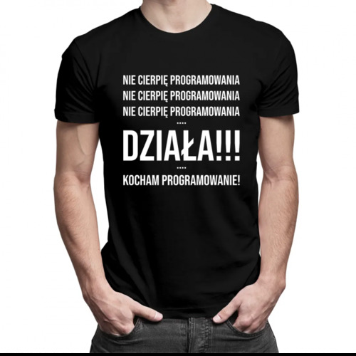 Nie cierpię programowania - męska koszulka z nadrukiem 69.00PLN