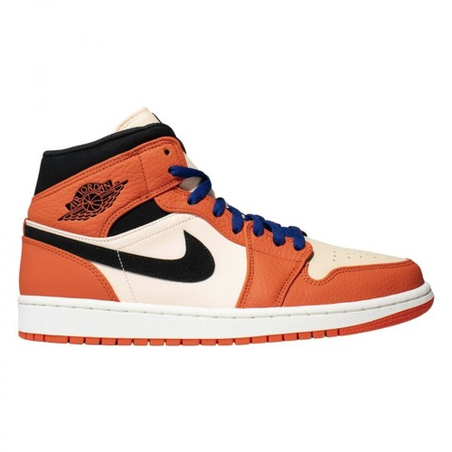 Nike, Air Jordan 1 Mid Team Orange Black Sneakers Pomarańczowy, male, 5524.00PLN